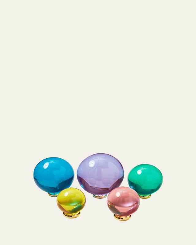 Multicolor Acrylic Orb 5-Piece Set